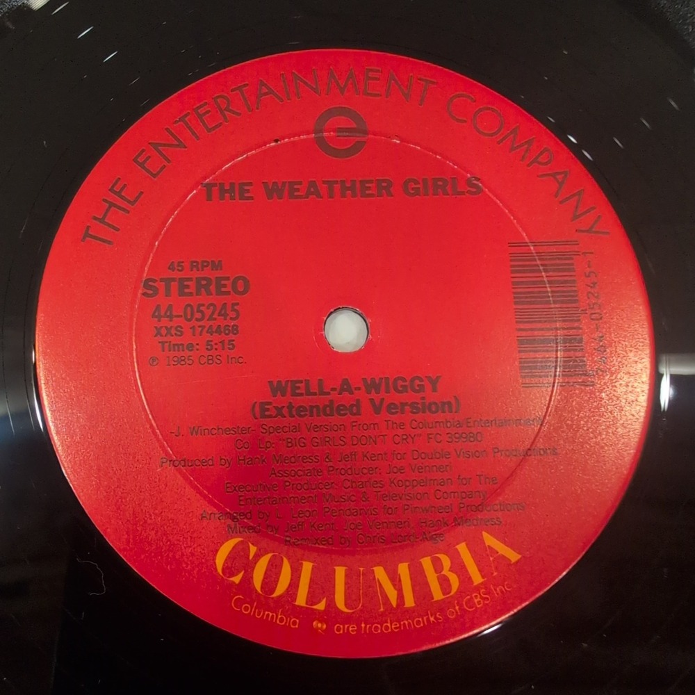 The Weather Girls Well-A-Wiggy 12" Vinyl Single 45 RPM Columbia 44-05245 1985 - Picture 4 of 6